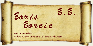 Boris Borčić vizit kartica